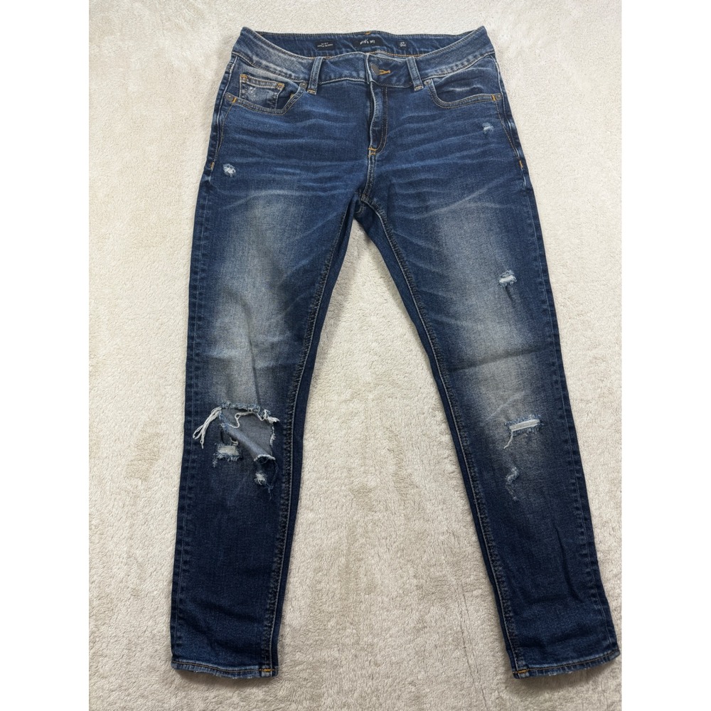Miss Me Womens Easy Ankle Skinny Distressed Blue Jeans 26 Meas: 29x25.5 READ